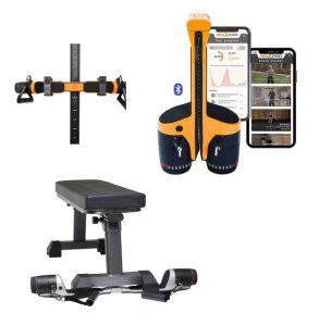 MAXPRO Smart connect Fitness Machine With Bench and Wall Track, Portable Home Gym, Take advantage of your time spent at home and get fit now - E1101-NNA-OR
