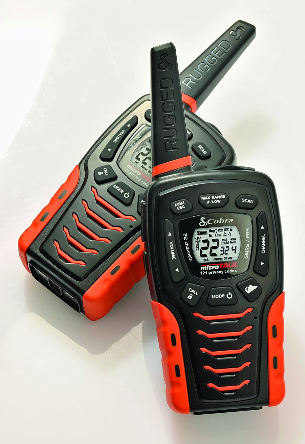 COBRA ACXT645 Walkie Talkies - Water Resistant, Rechargeable Long Range