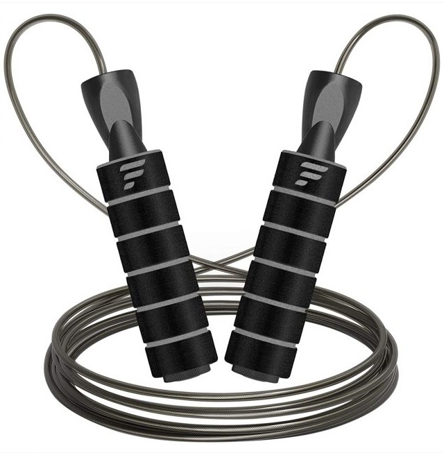 Adjustable 360° Swivel Ball Bearing Black PHAT® Jump Rope & Skipping Rope 