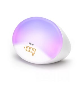 iHome -  Bedside Sleep Therapy Machine with Bluetooth Speaker, Sunrise Wakeup and USB Charging White, Bluetooth - Stream Music Wirelessly - iZBT3W