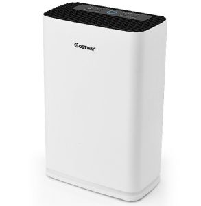 Costway 800 sq.ft Air Purifier True HEPA Filter Carbon Filter Air Cleaner Home Office To Eliminate Smoke, Germs Bacteria Viruses & So On- White - EP24770US