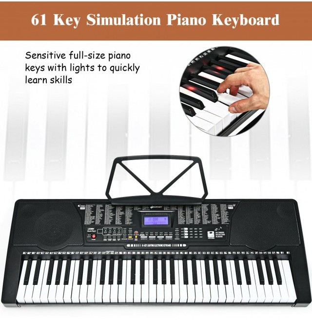 61-Key Electronic Keyboard