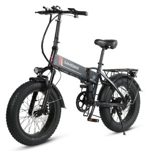 SAMEBIKE 20inch 500W foldable fat tire electric bike black - LOTDM200